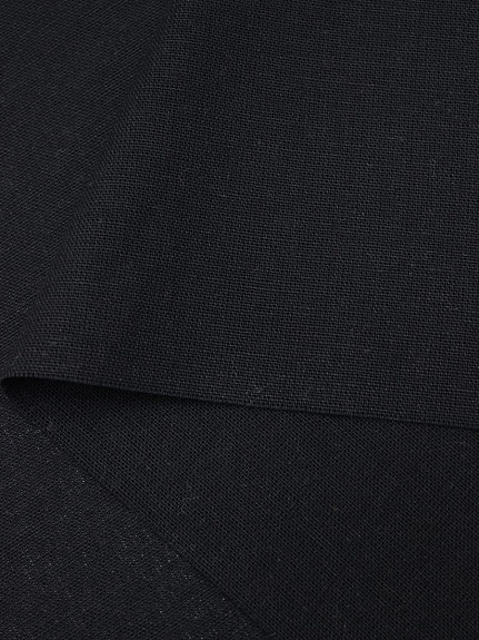 Хлопколен с умягчением  цв.Черный, ш.1.5м, лен-15%, хл-85%,  200гр/м.кв