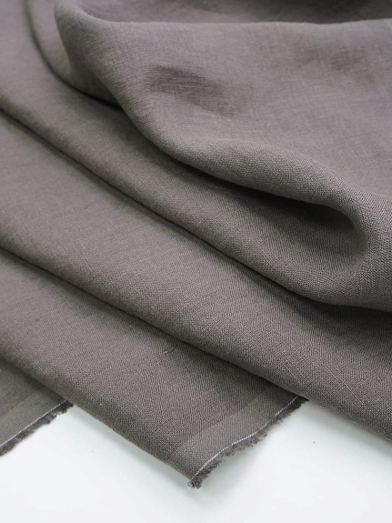 Лен постельный с эффектом мятости цв.Кофейно-коричневый флер, ш.2.45м, лен-100%, 165гр/м.кв