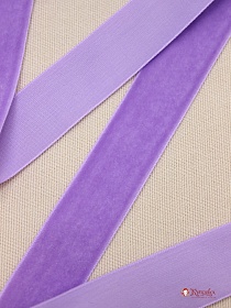 Лента бархатная цв.Насыщенная сирень, ш.25мм, полиэстер-100%