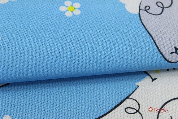 Бязь "Заячьи мечты", ш.1.5м, хлопок-100%, 140гр/м.кв