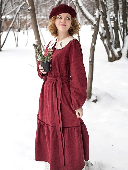 Платье из Теплого хлопка "Надия"