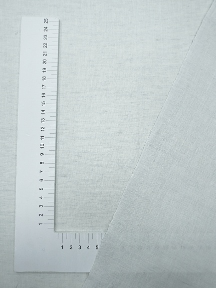 Мерный лоскут - Полулен однотонный "Бледно-голубая дымка меланж" ВИД2, СОРТ2, 1,5м,