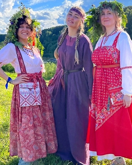 Поясная сумочка из рогожки "Каравай"
