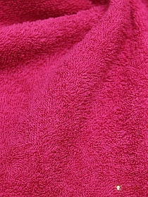 Махровая ткань цв.Красная фуксия, ш.1.5м, хлопок-100%, 350гр/м.кв