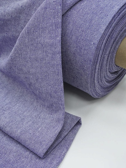 Полулен постельный с эфф. мятости цв.Синий меланж, (комп), ш.2.65м, лен-29%, хл-71%, 160гр/м.кв