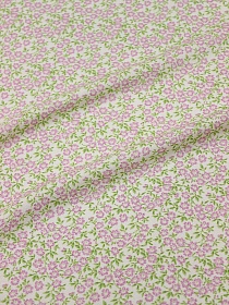 Штапель "Прелестное создание (розовые цветочки)", ш.1.45м, вискоза-100%, 90гр/м.кв