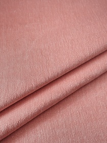 Джинс с ворсом цв.Коралловый светло-розовый, ш.1.5м, хлопок-100%, 330гр/м.кв