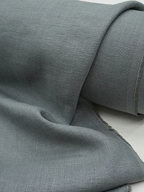 Мерный лоскут Лен костюмный с эффектом мятости цв.Серый-2, ш.1.45м, лен-100%, 190гр/м.кв