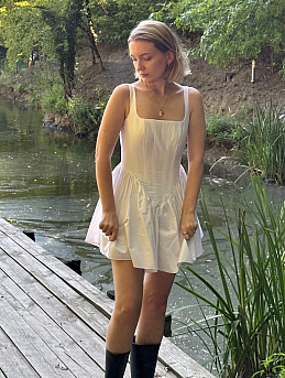 Платье с корсетом из импортного хлопка