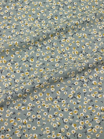 Мерный лоскут (ткань в отрезах)  Штапель "Ядвига" цв.винтажная мята, ш.1.44м, вискоза-100%, 90гр/м.кв