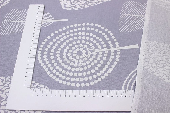 Бязь "Фэнтези - белые деревья", (комп), ш.2.2м, хлопок-100%, 120гр/м.кв