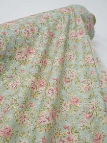 Шитье Digital "Мэри Роуз" цв.морозная мята, ш.1.5м (выш.часть1.35м), батист, хл-100%, 80гр/м.кв