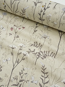 Полулен поэма "Летняя тишина" (на суровом), ш.1.5м, лен-30%, хлопок-70%, 155гр/м.кв