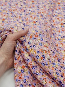 Штапель "Летисия" цв.пыльная роза, ш.1.45м, вискоза-100%, 90гр/м.кв