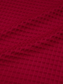 Вафельное премиум-полотно "Бохо" цв.рубиново-бордовый, ш.1.72м, хлопок-100%, 240гр/м.кв