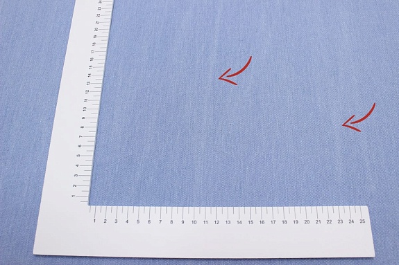 Брак(цена снижена) Плотная джинсовая ткань цв.Голубой, ш.1.49м, хл.-95%, п/э-5%, 310гр/м.кв