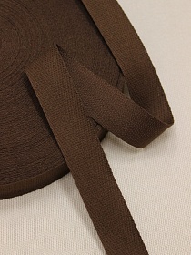 Лента киперная цв.коричневый, ш.21мм, хлопок-100%