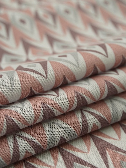 Мерный лоскут Ситец "Восточные ромбы" цв.коричневый/серый, ш.0.8м, хлопок-100%, 85гр/м.кв