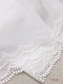 Шитье цв.молочно-белый (общая ширина 210мм, ширина вышивки 80мм), хлопок-100%, батист