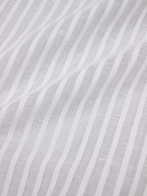 Полулен декоративный "Сетка в узкую полоску" цв.белый, ш.2.6м, лен-44%, хлопок-56%, 105гр/м.кв