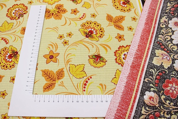 Вафельное полотно "Хохлома", ш.1.5м, хлопок-100%, 160гр/м.кв