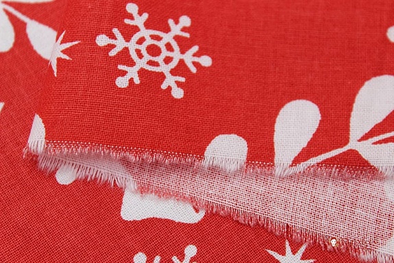 Бязь "Зимнее настроение" цв.красный, ш.1.5м, хлопок-100%, 140гр/м.кв