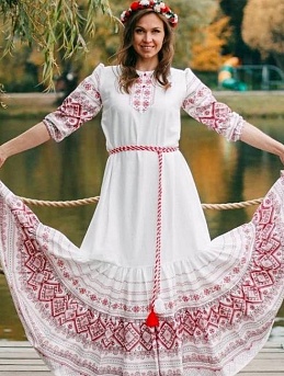 Платье из рогожки "Каравай" 