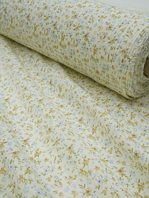 Муслин двухслойный с эффектом жатости "Эсми" цв.сливочный, ш.1.4м, хлопок-100%, 115гр/м.кв