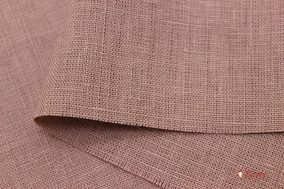 Лен костюмный с эффектом мятости цв.Розовое какао-2, ш.1.45м, лен-100%, 190гр/м.кв