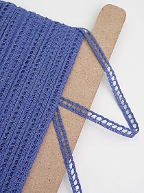 Кружево цв.джинсовый с фиолетовым оттенком, ш.08мм, хлопок-90%, п/э-10%#050988