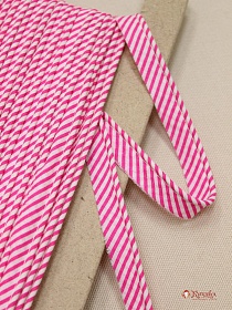 Кант отделочный (узкая полоска) цв.пурпурный, ш.15мм/3мм, хлопок-100%