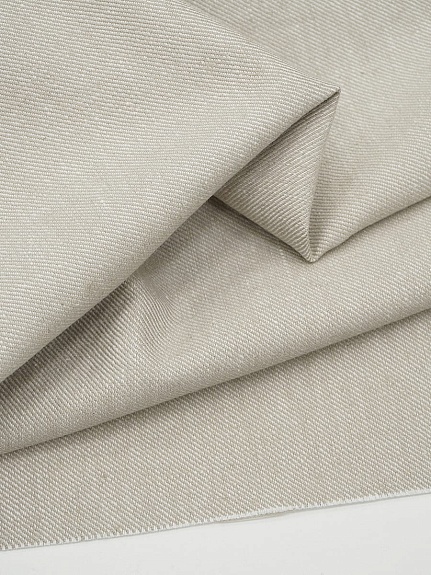 Полульняная саржа цв.Суровый, ш.1.5м, лен-50%, хлопок-50%, 245гр/м.кв