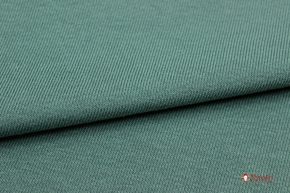 Футер 2-х нит. начес цв.Темный серо-мятный, ш.2.14м (1.07м*2, чулок), Карде/Ое, хлопок-90%, п/э-10%