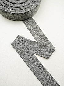 Лента киперная цв.темно-серый, 30мм, хлопок-90%, п/э-10%