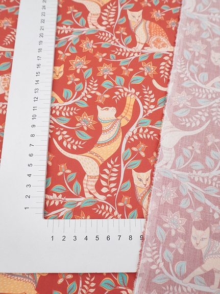Перкаль Премиум (Digital) "Коты", ш.1.5м, хлопок-100%, 120гр/м.кв