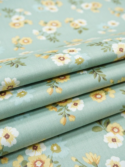 Сатин "Луговые букетики", ш.1.60м, хлопок-100%, 110гр/м.кв