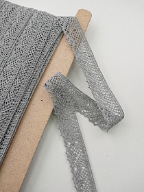Кружево цв.серый, ш.30мм, хлопок-90%, п/э-10%, рис.111/7
