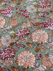 Штапель "Астрид" цв.св.винтажная хвоя, ш.1.44м, вискоза-100%, 90гр/м.кв