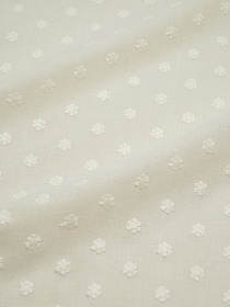 Мерный лоскут Шитье "Цветочная пыльца" цв.кремовый, ш.1.5м (вышит.часть1.4м), батист, хл-100%, 80гр/м.кв