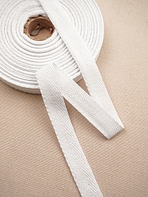 Лента киперная цв.белый,20мм, хлопок-90%, п/э-10%