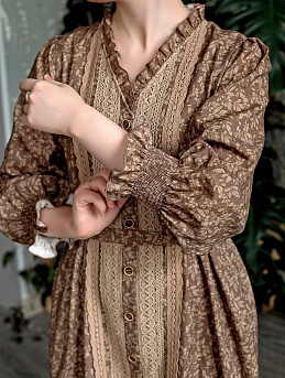 Платье из муслина премиум "Осенняя меланхолия"