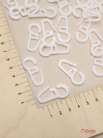 Крючок для крепления штор на кольцо цв.белый