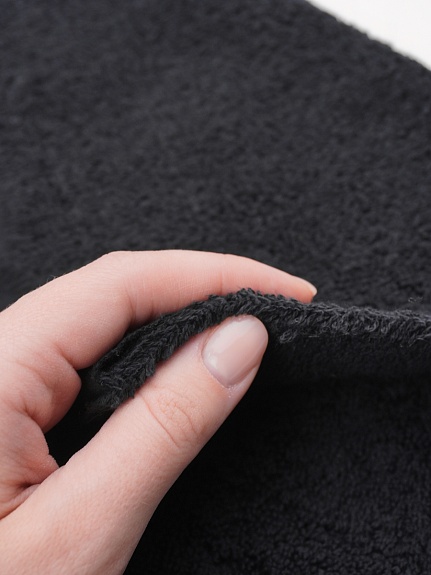 Махровая ткань Люкс цв.Черный, ш.1.55м, хлопок-100%, 550гр/м.кв