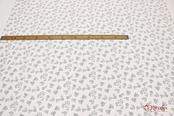 Плательный хлопок "Вербена"цв.белый, ш.1.43м, хлопок-100%, 115гр/м.кв