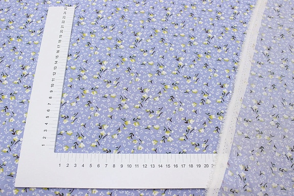 Штапель "Варенька" цв.пыльно-голубой с сиреневым оттенком, ш.1.42м, вискоза-100%, 90гр/м.кв