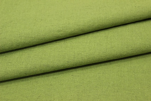 Полулен костюмный с эффектом мятости цв.Оливково-зеленый меланж, ш.1.5м, хл-70%,лен-30%, 170гр/м.кв