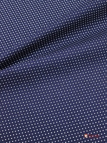 Импорт. хлопок "Пшено-4 на чернильно-синем",  ш.1.48м, хлопок-100%, 100гр/м.кв