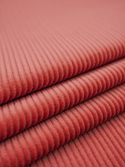 Вельвет цв.Красно-терракотовый, ш.1.5м, хлопок-100%, 340гр/м.кв