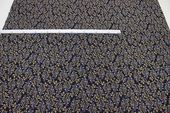 Штапель "Мироль" цв.чернильно-синий, ш.1.45м, вискоза-100%, 100гр/м.кв