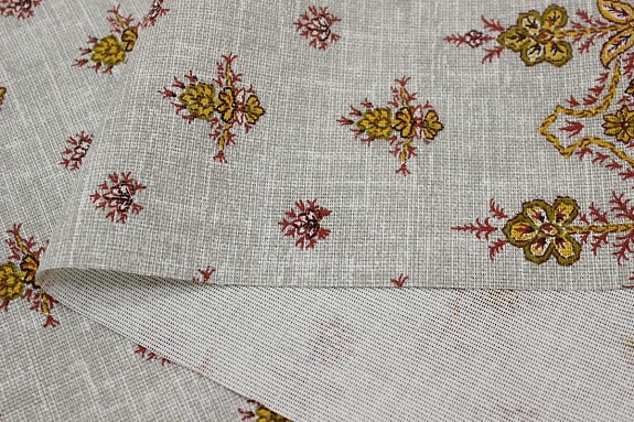 Рогожка "Васама" цв.серо-бежевый меланж, ш.1.5м, хлопок-100%, 160гр/м.кв